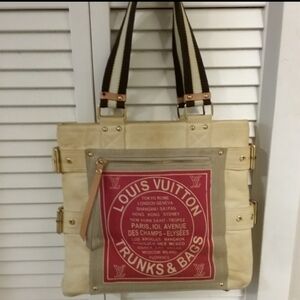 Louis Vuitton Tan and Brown Leather Patch Bag